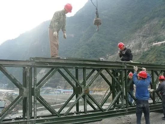 广西贝雷桥安装施工时的注意事项